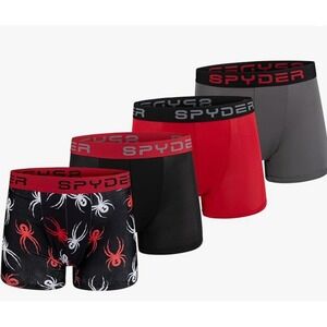 SPYDER 4 Pack Boys Boxer Briefs Size XS 4-5